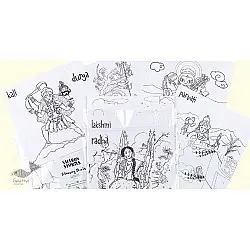  Saffron Stories ♦ B ♦ Colouring Sheets { Goddess Series }